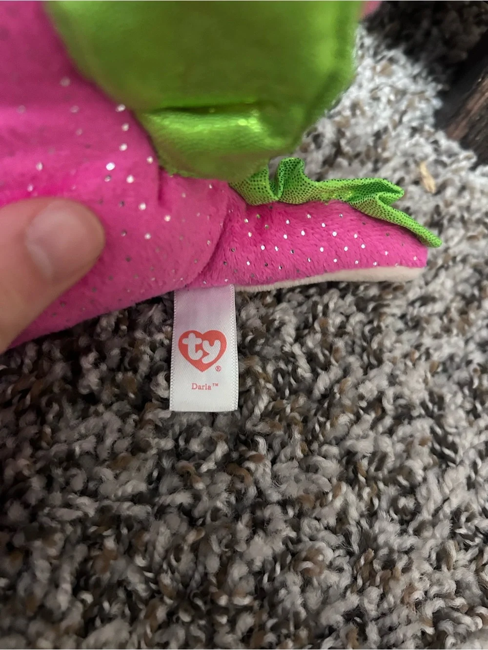 NWT Ty Plush Bundle Sloth and Dragon Pair - Gray & Bright Pink